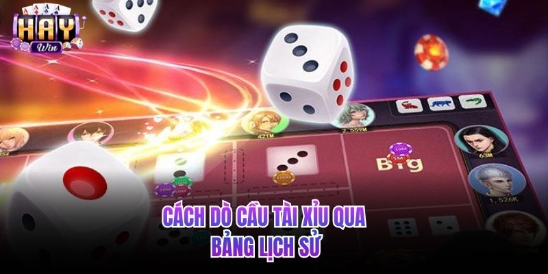 Cách dò cầu tài xỉu qua bảng lịch sử