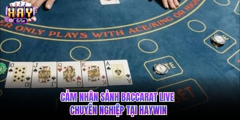 Cảm nhận sảnh Baccarat Live chuyên nghiệp tại HAYWIN