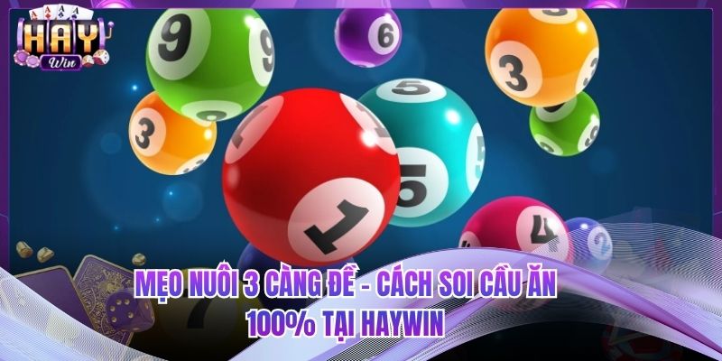 Mẹo Nuôi 3 Càng Đề - Cách Soi Cầu Ăn 100% Tại HAYWIN 