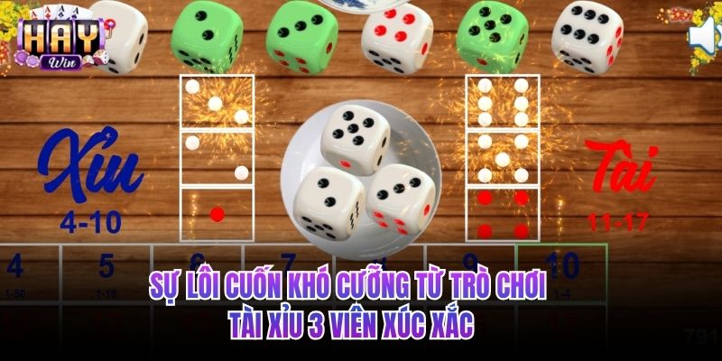 Sự lôi cuốn khó cưỡng từ trò chơi Tài xỉu 3 viên xúc xắc