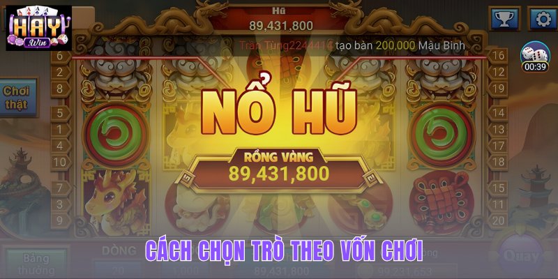 Vốn chơi và sức chịu dao động mỗi phiên
