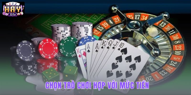 Nhịp trò chơi phù hợp mức tiền cá nhân